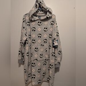 Cozy Gray Hooded Pajama Dress